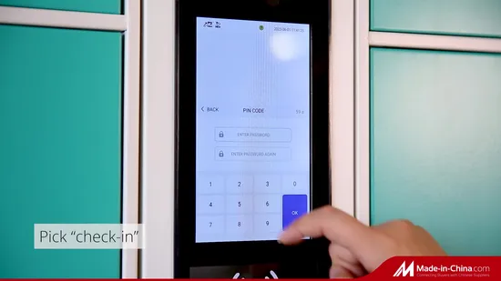 スーパー マーケットやジムで使用される金属 Qr コード電子デポジット ストレージ ロッカー